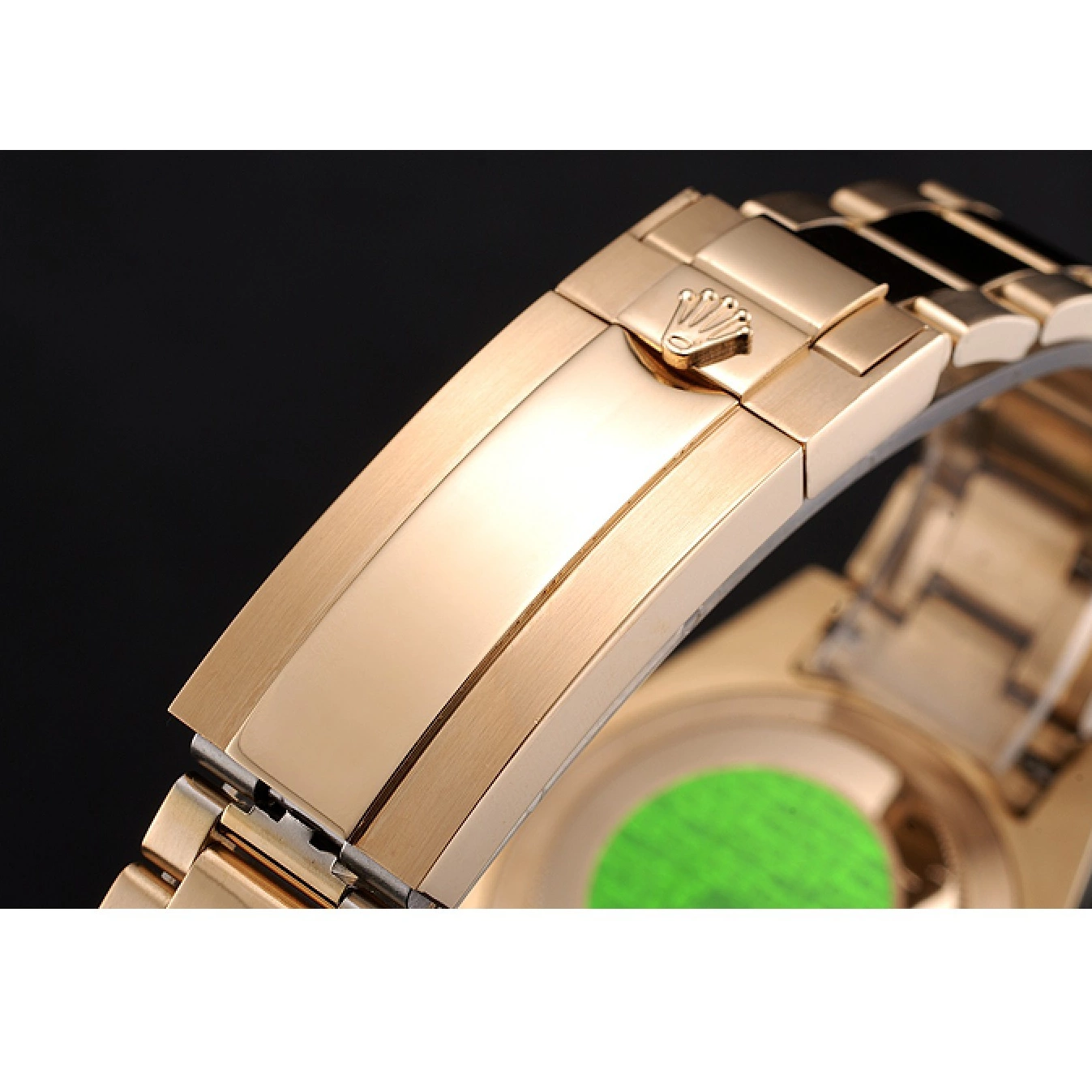 Good Copy Rolex Watches Black Swiss Gold Case Bezel Bracelet Rolex Dial Submariner Yellow Black And 0707